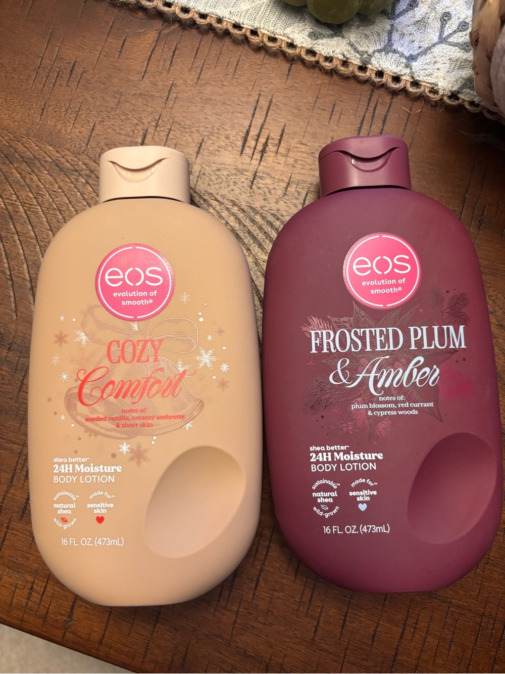 eos Cozy Comfort & Frosted Plum & Amber Moisture Body Lotions holiday 2026